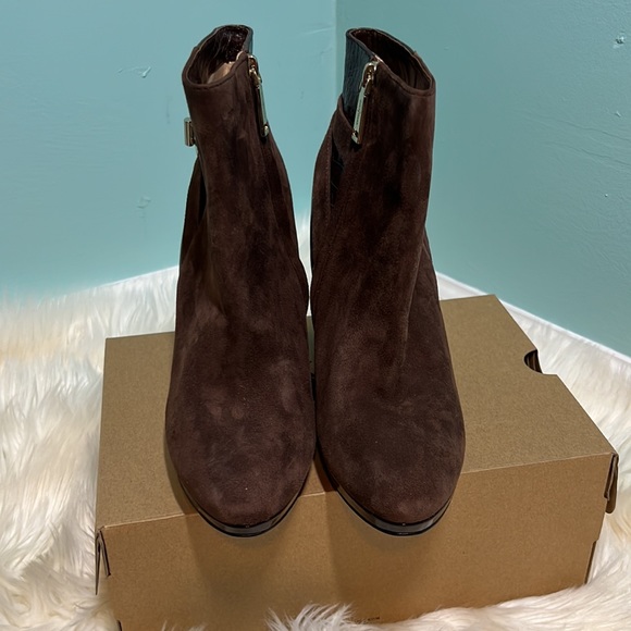 Cole Haan Brown Suede Wedges Booties 10B - Picture 2 of 6